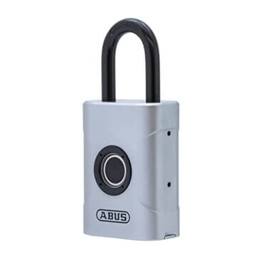ABUS Touch 57/45 Fingerabdruck-Schloss - schlüsselloses, wetterfestes Vorhängeschloss - IP66 & IP68 - für Gym, Büro, Haus, Garten u.v.m., Silber, 45mm - 2