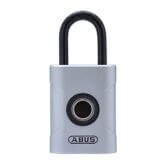 ABUS Touch 57/45 Fingerabdruck-Schloss - schlüsselloses, wetterfestes Vorhängeschloss - IP66 & IP68 - für Gym, Büro, Haus, Garten u.v.m., Silber, 45mm - 1