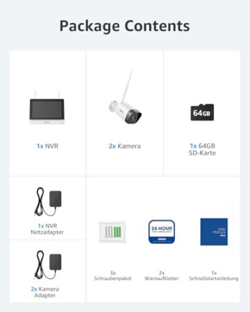 ANNKE Überwachungskamera Set mit Monitor, 5MP 4CH 7