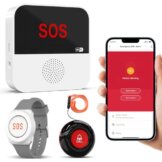 ChunHee Senioren Notruf Armband Tuya Notrufknopf für Senioren WiFi Smart Notrufarmband für Senioren Alert System für ältere Patienten Behinderte,Kinder - 1