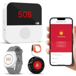 ChunHee Senioren Notruf Armband Tuya Notrufknopf für Senioren WiFi Smart Notrufarmband für Senioren Alert System für ältere Patienten Behinderte,Kinder - 1