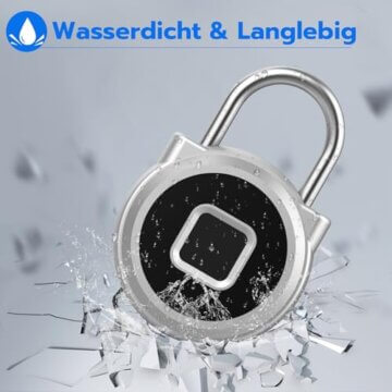 Eseesmart Vorhängeschloss Fingerabdruck, Smart Schloss Fingerabdruck Telefon-App Entsperren, IP65 Wasserdicht Smartes Klein Vorhängeschloss Reisegepäck Koffer Büro Haus Schrank - 6