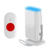 Notrufknopf für Senioren, Kabellos Senioren Notruf Armband USB-Aufladung, Notrufarmband für Senioren mit 58 Klingeltöne, Notfallknopf für Senioren mit Vibration, Licht und Klingelton - 1