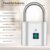 SPORWAY Fingerabdruck Schloss: USB-Aufladung Vorhängeschloss Schlüsselloses Schloss IP55 Wasserdicht Vorhängeschlöss, Klein Schloss mit Fingerabdruck für Gym, Büro, Haus, Garten, Schrank (Silber) - 3
