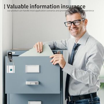 SPORWAY Fingerabdruck Schloss: USB-Aufladung Vorhängeschloss Schlüsselloses Schloss IP55 Wasserdicht Vorhängeschlöss, Klein Schloss mit Fingerabdruck für Gym, Büro, Haus, Garten, Schrank (Silber) - 7