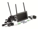 Technaxx Überwachungskamera mit Aufzeichnung, Monitor für Videoüberwachung mit 7" Display - FullHD, IP66, Mikrofon, Lautsprecher, 3 IR-LEDs für optimale Nachtsicht - Funk Kamera Set TX-128 - 1