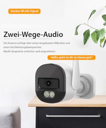 VisorTech Video-Überwachung: Funk-Überwachungssystem, Display-HDD-Rekorder, 4X 2K-Kamera, WLAN 6 (Outdoor Überwachungskamera Set, Funk-Kamera mit Bildschirm) - 8