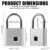Vorhängeschloss Fingerabdruck, Schloss mit Fingerabdruck, Wetterfest, USB-Aufladung Fingerabdruck Schloss, Vorhängeschloss mit Fingerabdruck für Fitnessstudio, Gepäck, Lagerhäuser, Spind (Silber) - 2